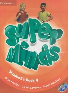 SUPER MINDS 4+CD SB+WB (رحلی/رهنما)*