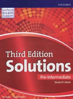 SOLUTIONS PRE-INTERMEDIATE+CD  SB+WB  EDI 3 (رحلی/گلاسه/رهنما)