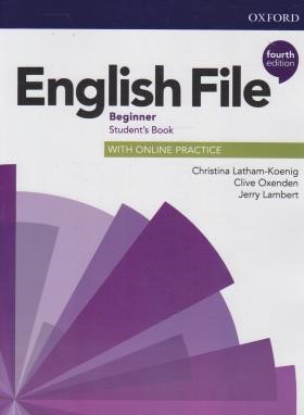 ENGLISH FILE BEGINNER+CD SB+WB EDI 4 (رحلی/رهنما)