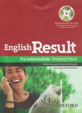 ENGLISH RESULT PRE-INTERMEDIATE+CD SB+WB (رحلی/رهنما)*